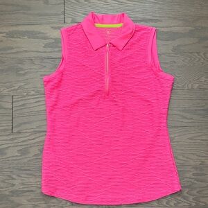 ⛳️ EP Pro Vibrant Pink Zip-Up Sleeveless Golf Top